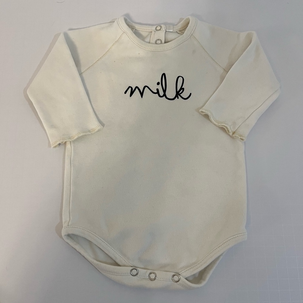 Spearmint Baby Organic Cotton Long Sleeve Milk Onesie